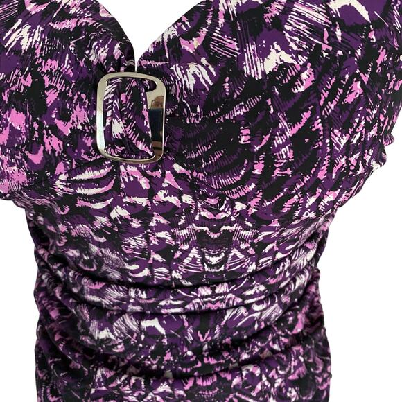 NEW Love Your Assets Spanx Size L Summer Plumes Pin Up One Piece Swimsuit - Picture 2 of 8